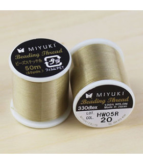 Fil Miyuki - Bobine de 50m - 0,27mm - Ocre Semolina - 20