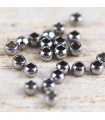 Perles à Ecraser 2x1mm Trou de 1mm - Acier inoxydable - Argenté Foncé - Lot de 50