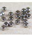 Perles à Ecraser 3x2mm Trou de 1,8mm - Acier inoxydable - Argenté Foncé - Lot de 20