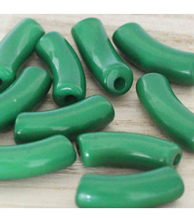 Tube incurvé en Acrylique 34,5x11mm - Vert Sinople