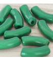 Perle Tube Incurvée en Acrylique 34,5x11mm - Vert Sinople