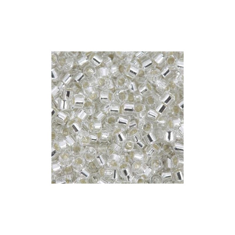DB0041 Miyuki Delica 11/0 - Silver Lined Crystal - 5,4g