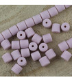 Perles Cylindre 6x6,2mm en pâte polymère style HEISHI - Au fil - Violet Lilas Pale