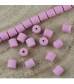 Perles Cylindre 6x6,2mm en pâte polymère style HEISHI - Au fil - Violet Parme