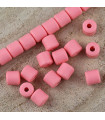 Perles Cylindres 6x6,2mm en pâte polymère style HEISHI - Au fil - Rose Saumon