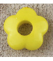 Perle Fleur Evidée non percée en Acrylique 13x4mm - Bombée Jaune Mimosa Opaque Brillant