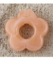 Perle Fleur évidée percée en Acrylique 14x3mm - Rose Saumon Marbré