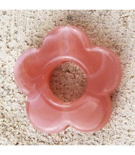 Perle Fleur évidée percée en Acrylique 14x3mm - Cuivre Marbré