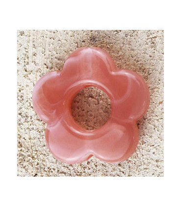 Perle Fleur évidée percée en Acrylique 14x3mm - Cuivre Marbré