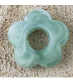 Perle Fleur évidée percée en Acrylique 14x3mm - Vert Lichen Marbré