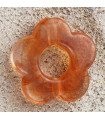 Perle Fleur évidée percée en Acrylique 14x3mm - Cuivre Transparent Marbré