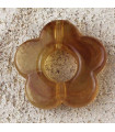 Perle Fleur évidée percée en Acrylique 14x3mm - Marron Marbré