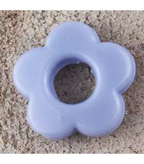 Perle Fleur Evidée percée en Acrylique 14x3mm - Bleu Turquoise Opaque