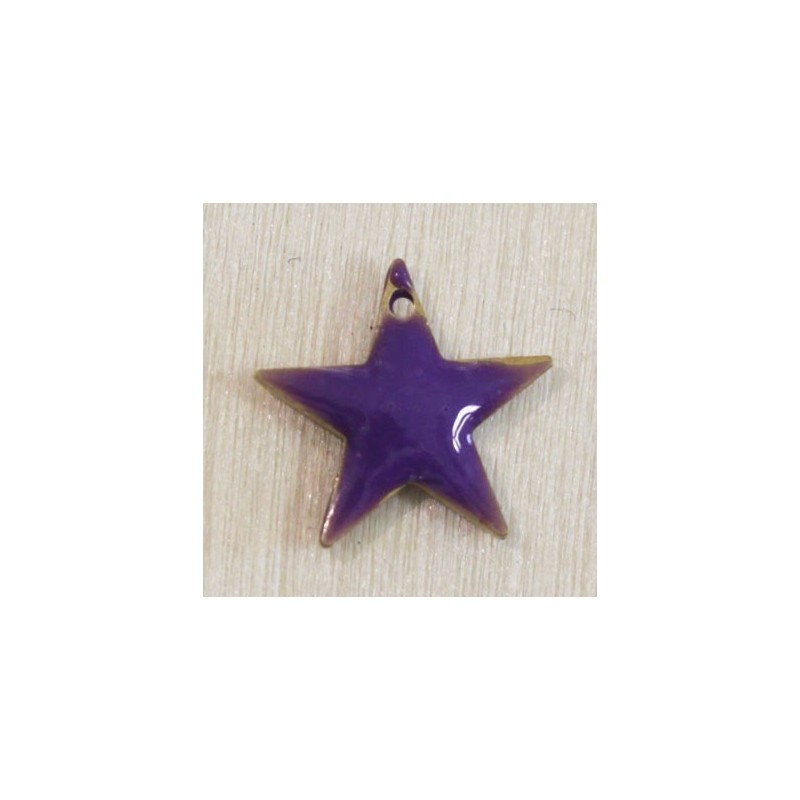 Sequin Emaillé en résine époxy étoile 12x12mm - Violet