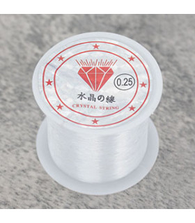 Fil Nylon en Silicone 0,25mm - en 82m - Transparent