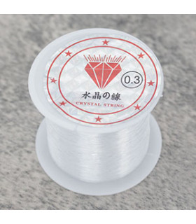 Fil Nylon en Silicone 0,30mm - en 60m - Transparent