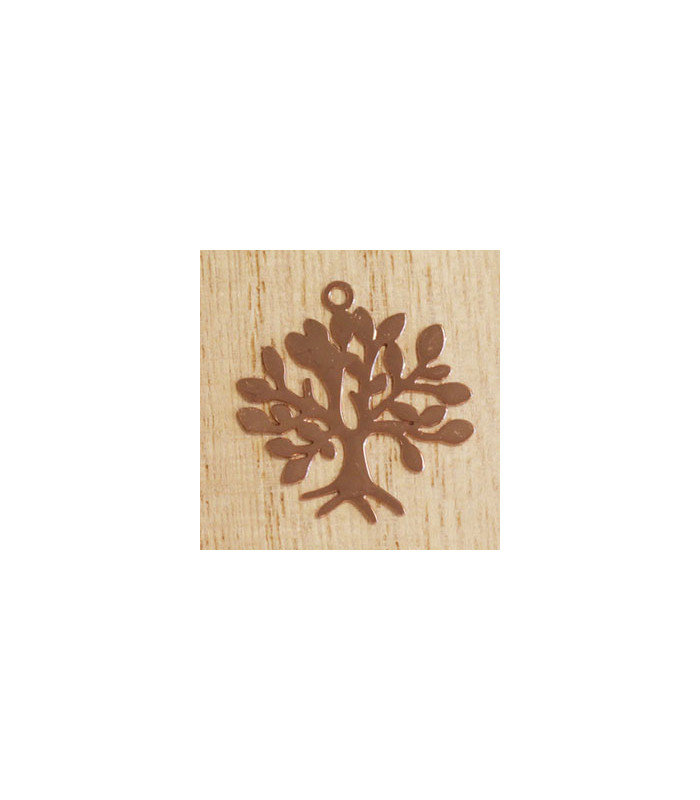 breloque laser cut arbre de vie argenté