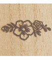 Breloque Laser Cut - Fleur Guirlande - 32x14mm - Argenté Foncé