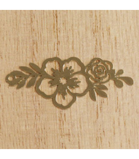 breloque laser cut fleur guirlande doré