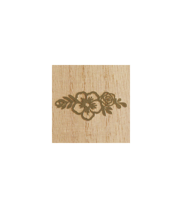 breloque laser cut fleur guirlande doré