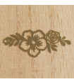 Breloque Laser Cut - Fleur Guirlande - 32x14mm - Doré