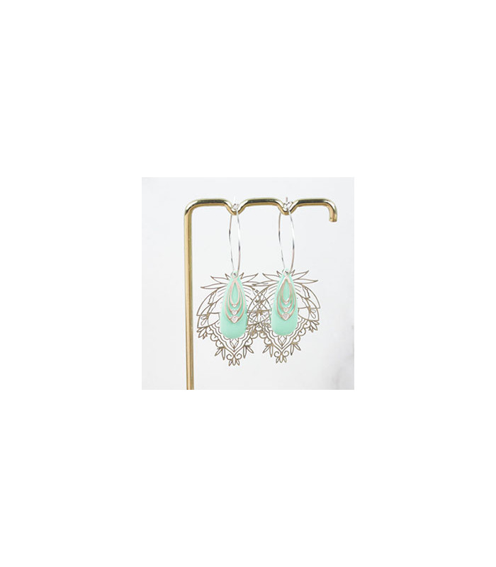 Boucles d'oreilles breloque Laser Cut Larme Coeur