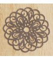 Breloque Laser Cut - Rosace - 26mm - Argenté Foncé