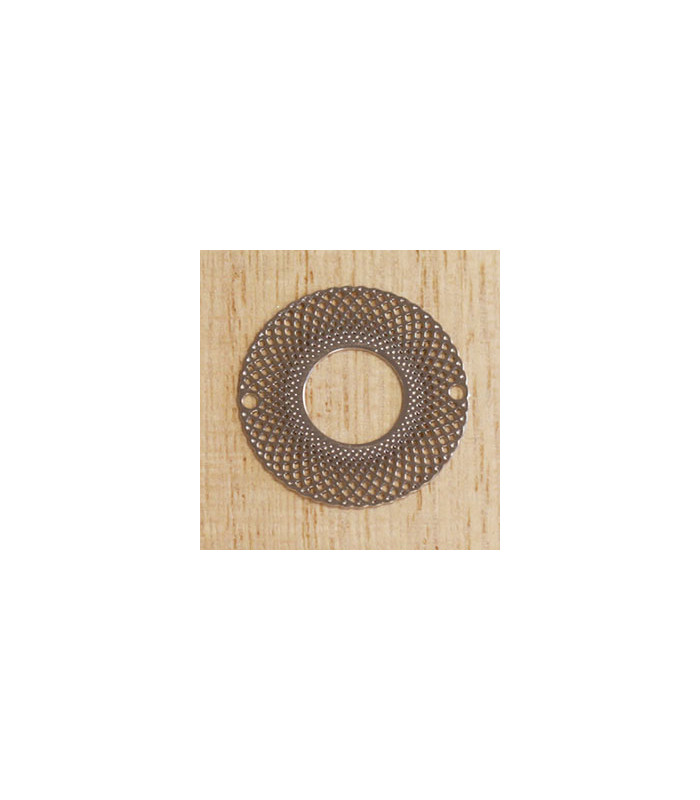 connecteur laser cut roue striée argenté foncé