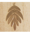 Pendentif Laser Cut - Feuille - 35x24mm - Rose Doré