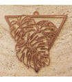 Pendentif Laser Cut - Feuille Ajourée Triangle - 32x34mm - Cuivre