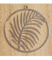 Pendentif Laser Cut - Feuille cercle - 30x33mm - Argenté