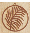 Pendentif Laser Cut - Feuille cercle - 30x33mm - Cuivre