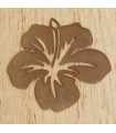 Pendentif Laser Cut - Fleur Hibiscus - 20x20mm - Rose Doré