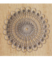 Pendentif Laser Cut - Fleur Rosace - 33mm - Argenté Foncé