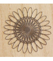 Pendentif Laser Cut - Fleur Rosace - 38mm - Argenté Foncé