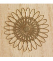 Pendentif Laser Cut - Fleur Rosace - 38mm - Doré