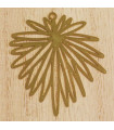 Pendentif Laser Cut - Feuille - 38x39mm - Doré