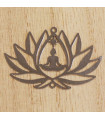 Connecteur Laser Cut - Lotus Buddha - 39x27mm - Argenté Foncé