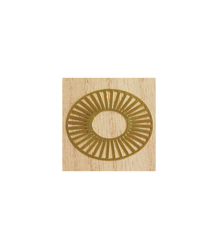 pendentif laser cut ovale géométrique doré
