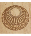 Pendentif Laser Cut - Ovale Rosace - 35x39mm - Rose Doré