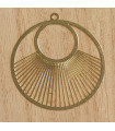 Pendentif Laser Cut - Rond Soleil - 40x43mm - Doré