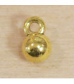 Breloque - Boule - 6x4mm - Doré