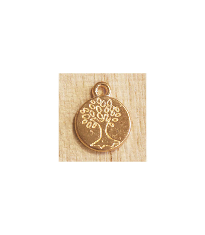 Breloque - Zen - Arbre de Vie - 15x12mm - Doré