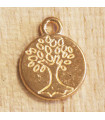 Breloque - Zen - Arbre de Vie - 15x12mm - Doré