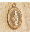 Breloque - Spirituel - Médaille Vierge - 23x13mm - Doré Rose