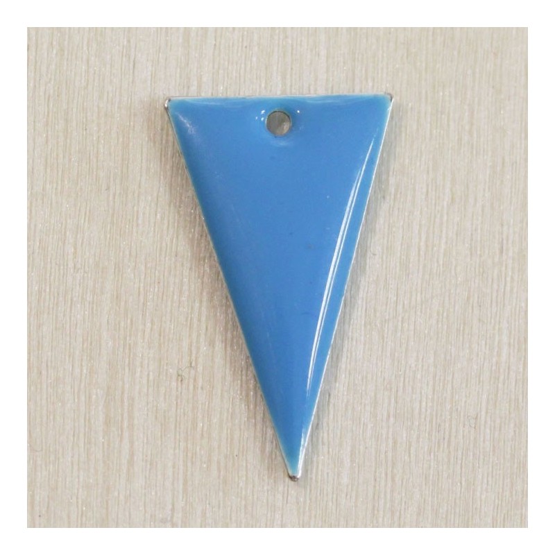 Sequin Emaillé en résine époxy triangle 23x12mm - Bleu