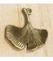 Breloque - Nature - Feuille de Gingko - 25x24mm - Bronze