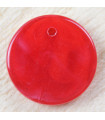 Pendentif Rond - Marbré Rouge - 16mm - Acrylique