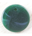 Pendentif Rond - Marbré Vert - 16mm - Acrylique