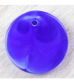 Pendentif Rond - Marbré Bleu Roi - 16mm - Acrylique